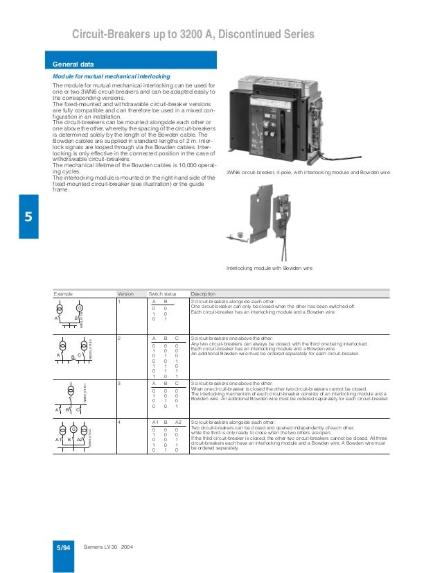 Catalogue Siemens ACB3 WN Catalogue Siemens ACB3 WN