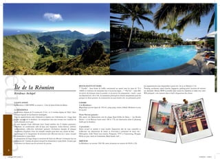 Réunion

          Île de la Réunion                                                                       RESTAURANTS ET BARS
                                                                                                  * “Garden” : Sous forme de buffet continental est assuré tous les jours de 7h à
                                                                                                  10h00, à l’intérieur du restaurant face à la piscine lagon. ; * “Pool bar” : vous offre
                                                                                                                                                                                            Les appartements sont disponibles à partir de 13h et se libèrent à 11h.
                                                                                                                                                                                            Pressing, secrétariat, espace douche, bagagerie, parking privé, location de voitures
                                                                                                                                                                                            sur demande. Réseau WIFI accessible dans toutes les chambres et salles avec carte
          Résidence Archipel                                                                      un service de boissons toute la journée, et un service de restauration « snack » pour     Wifi prépayée, coin internet dans le hall à disposition des clients.
                                                                                                  vos déjeuners de 12h à 14h ; Le restaurant principal est réservé uniquement pour les
                                                                                                  groupes en demi-pension. La restauration est sous-traitée avec un prestataire privé.

          LA SITUATION                                                                            LOISIRS
          La Résidence l’ARCHIPEL se trouve à 2 km de Saint-Gilles-les-Bains.                     A la Résidence :
                                                                                                  Magnifique piscine lagon de 350 m2, ping-pong, tennis, billard, fléchettes et jeux
          LA RÉSIDENCE                                                                            de société.
          La résidence dispose de 52 studios de 25 m2 et 12 studios duplex de 50m2 (hors
          terrasse) équipés de kitchenettes aménagées.                                            Notre Navette gratuite :
          Tous les appartements sont climatisés et répartis sur 4 bâtiments de 1 étage dans       Elle assure vos déplacement vers les plages Saint-Gilles les Bains « Les Roches
          le parc paysagé de la résidence, ils comportent tous une terrasse avec mobilier de      Noires » et de Boucan Canot entre 10h et 17h, sur réservation selon le planning
          jardin donnant sur le parc.                                                             établi par la résidence.
          Ils sont équipés d’une télévision (avec Canal satellite soit 8 chaînes gratuites),
          téléphone, air conditionné, salle de bain avec baignoire, sèche-cheveux, toilettes      A proximité :
          indépendantes, coffre-fort individuel (gratuit), kitchenette équipée de plaques         Notre accueil se tiendra à votre entière disposition afin de vous conseiller et
          chauffantes, frigidaire, évier, kit vaisselle complet pour faire une cuisine de base.   d’effectuer vos réservations de loisirs et d’activités à proximité de notre site :
          Les ménages et le changement de serviettes sont effectués tous les 2 jours, excepté     Hélicoptère, Golf, Vision sous marine, Parapente, VTT et Canyonning, Plongée,
          les dimanches et jours fériés.                                                          Pêche au gros, sortie en Catamaran, Body-board, surf…
          Le changement de linge (draps et serviettes de bain) est effectué 1x/semaine (sur un
          minimum de 5 nuitées de séjour) excepté les dimanches et jours fériés. A noter que      SERVICES
          la résidence ne fournit pas de serviettes de piscine.                                   La Résidence est ouverte 24h/24h, notre réception est ouverte de 6h30 à 22h.


 8

 catalogue-SPVA.indd 8                                                                                                                                                                                                                                                 21/09/2011 13:09:11
 