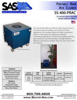 Sentry Air Systems Product Catalog
