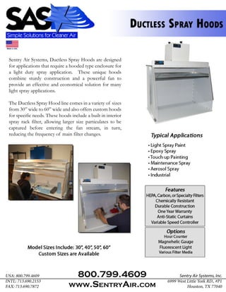 Sentry Air Systems Product Catalog