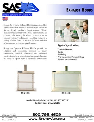 Sentry Air Systems Product Catalog