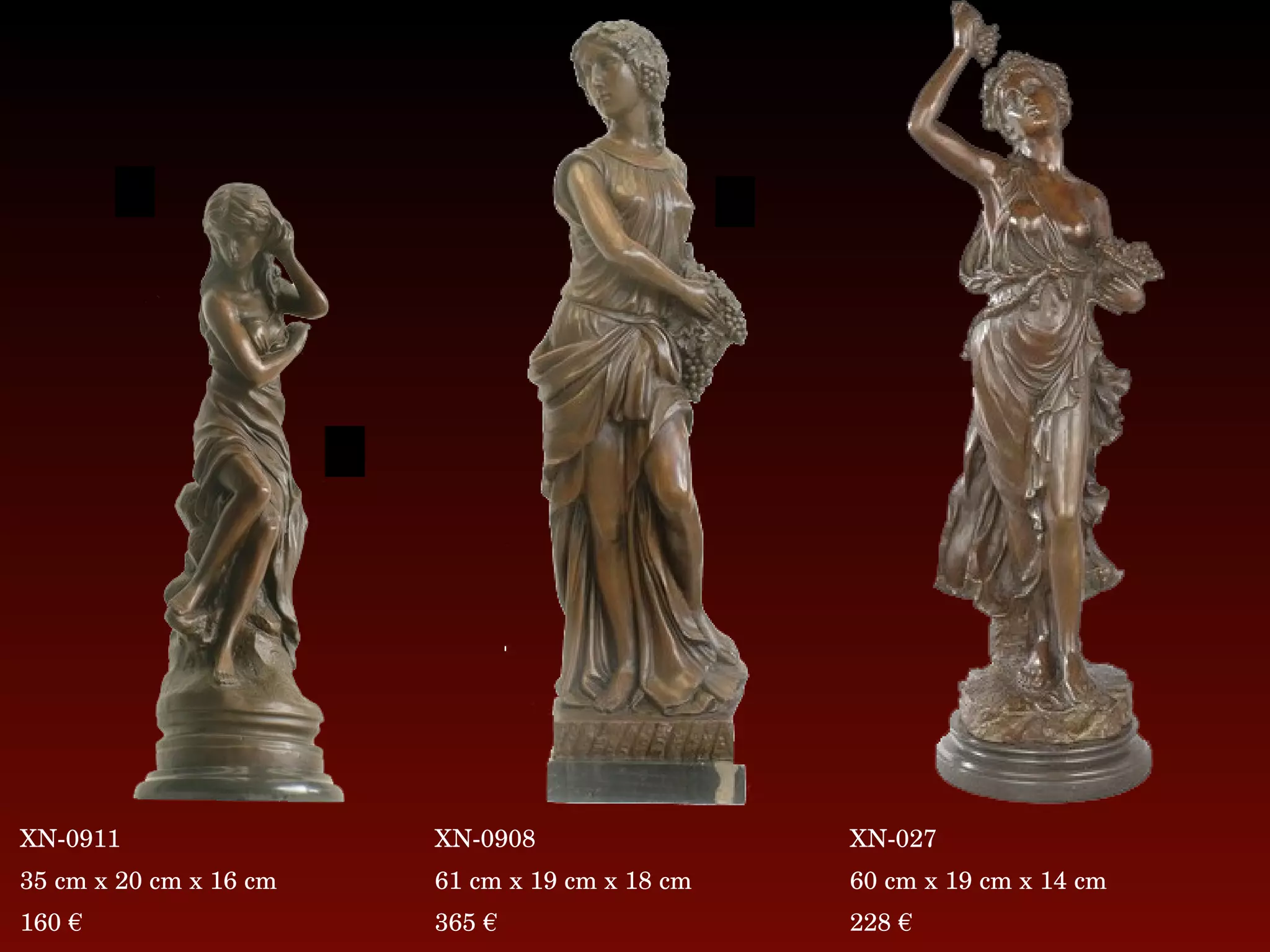 XN-027 60 cm x 19 cm x 14 cm 228 € XN-0908 61 cm x 19 cm x 18 cm 365 € XN-0911 35 cm x 20 cm x 16 cm 160 € 