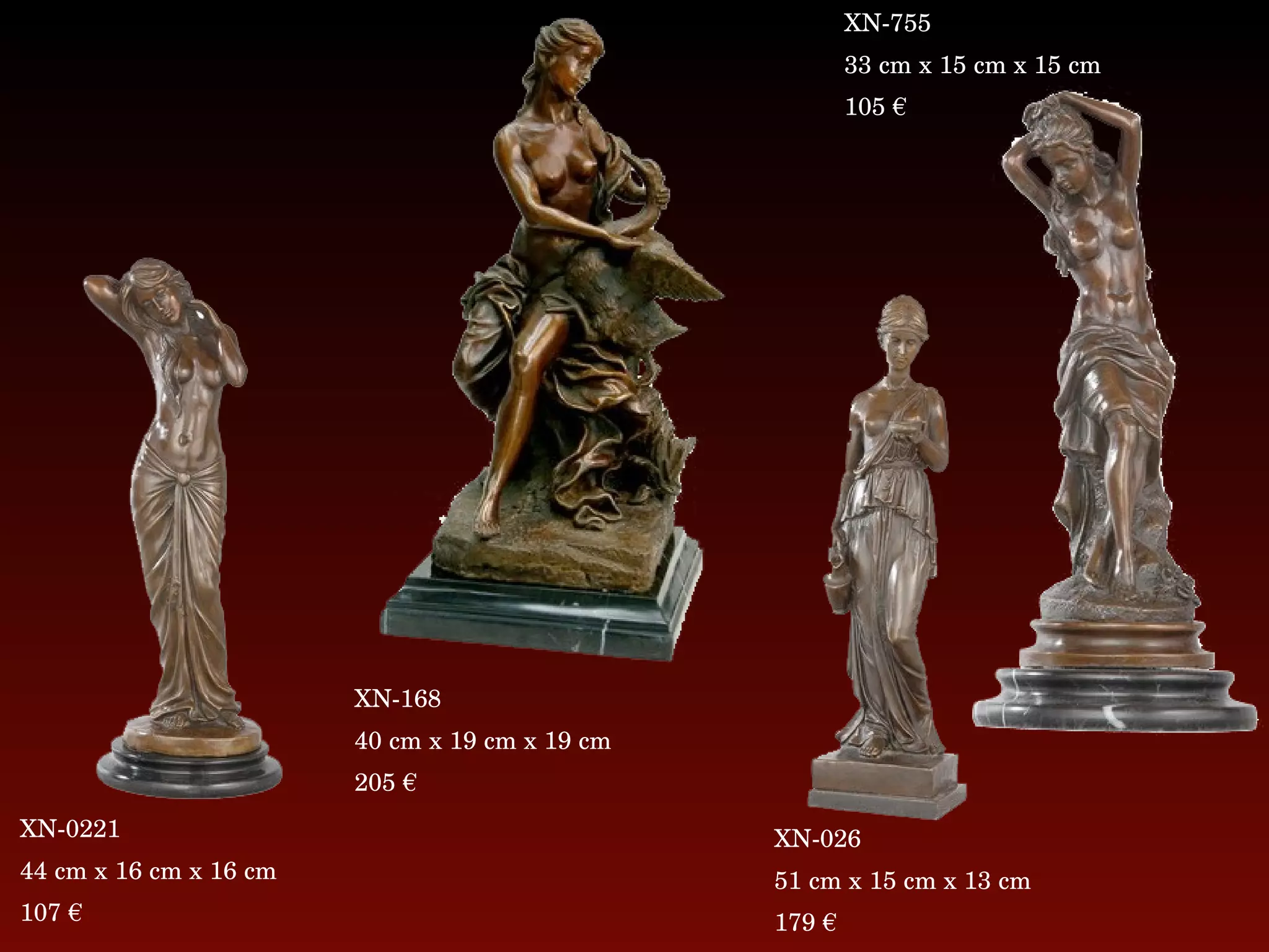 XN-0221 44 cm x 16 cm x 16 cm 107 € XN-168 40 cm x 19 cm x 19 cm 205 € XN-026 51 cm x 15 cm x 13 cm 179 € XN-755 33 cm x 15 cm x 15 cm 105 € 
