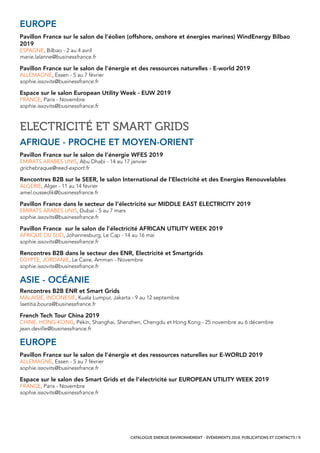 Catalogue Export 2018 des événements environnement-énergie 2019
