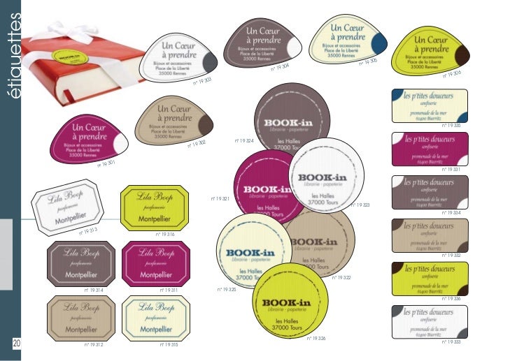 Catalogue Etiquettes boutiques