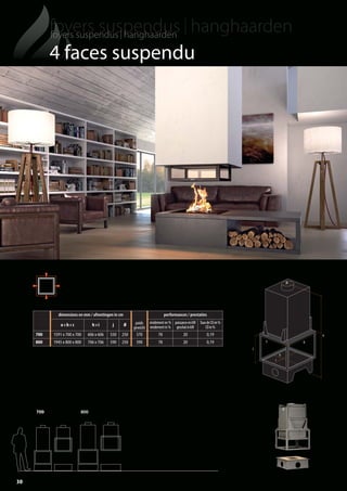 30
4 faces suspendu
700 800
a
b
Ø
c
j
h
i
dimensions en mm / afmetingen in cm
poids
gewicht
performances / prestaties
a x b x c h x i j Ø
rendementen%
rendementin%
puissanceenkW
geschatinkW
TauxdeCOen%
COin%
700 1591 x 700 x 700 606 x 606 550 250 370 78 20 0,19
800 1945 x 800 x 800 706 x 706 590 250 390 78 20 0,19
totem catalog 48p FR-NL 2016-03 01/04/16 08:48 Page30
 