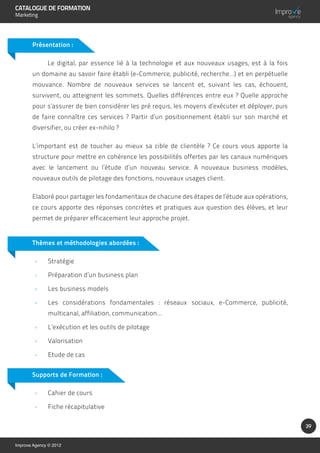 Catalogue de formation by Improve agency