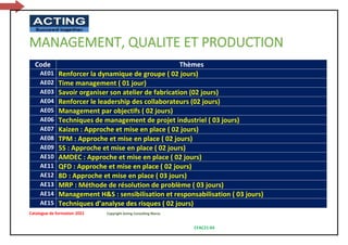 Catalogue de formation 2021 Aéronautique