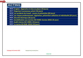 Catalogue de formation 2021 Aéronautique