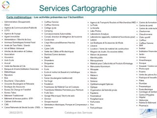 26/02/2015 14Catalogue des Services
Services Cartographie
Carte mathématique : Les activités présentes sur l’échantillon
 