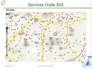 26/02/2015 36Catalogue des Services
Services Outils SIG
SIG Web:
 
