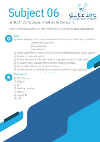 Catalogue ditriot consulting