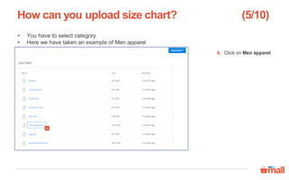 Product image and size chart | PPT