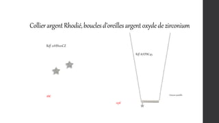 CollierargentRhodié,bouclesd’oreillesargentoxydedezirconium
Réf: 87EP8C45
Réf: 21HN101CZ
18€
29€
Gravure possible
 