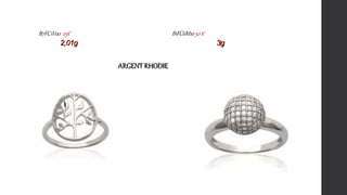 B7FC1V00 25€ B1FC6M1050€
2,01g 3g
ARGENT RHODIE
 