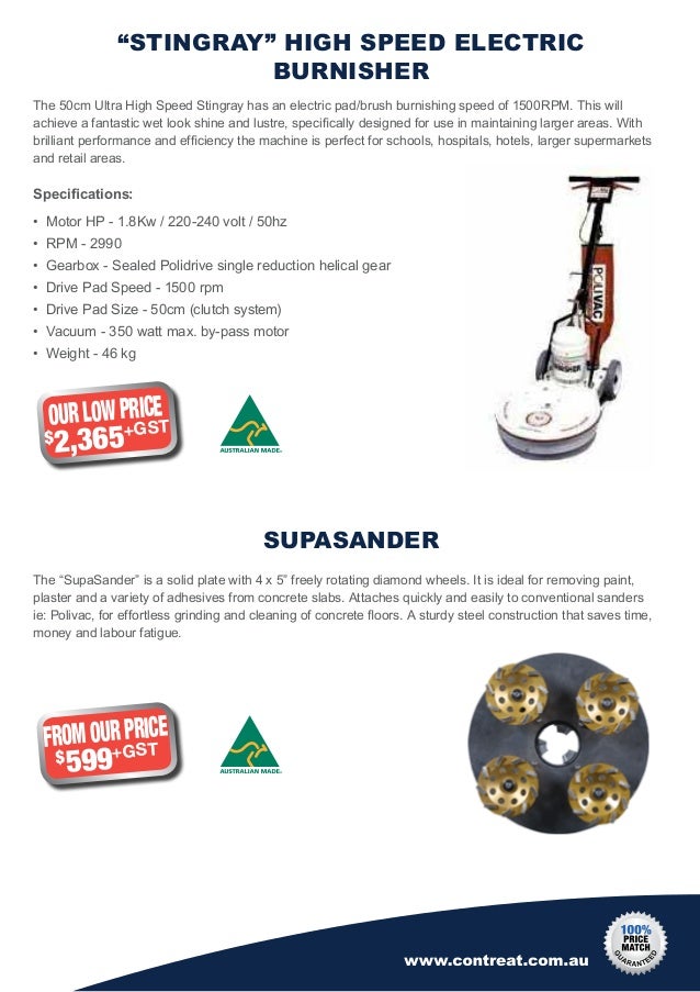 Catalogue floor sander for sale