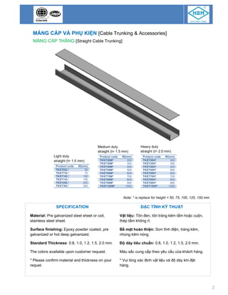 Cable tray - Cable ladder - Trunking - Enclosure Catalogue (VietNam) | PDF
