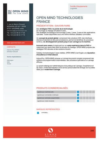 Offre en France Symop - Offre globale (Industrie 2016)