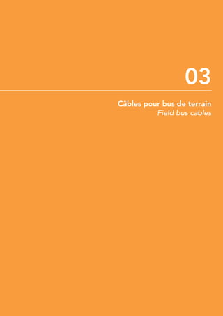03
Câbles pour bus de terrain
          Field bus cables
 
