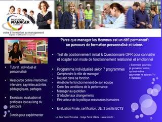 Coaching, Conseil &  TalentsLa Cour Saint Nicolas - Siège Paris 12ème - www.lcsn.fr -11La Méthode OPRLCSN Experience CoachsLes LCSN Experience Coachs« Les portes de l'avenir sont ouvertes à ceux qui savent les pousser. » ColucheMieux se connaître et connaître les autres … … pour Grandir  et devenir un individu collectifDépasser le but, ce n'est pas l'atteindre. Confucius