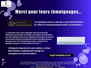 Parcours ManagériauxProfession Manager Le Voyage CréatifManager’ ArtLa Cour Saint Nicolas - Siège Paris 12ème - www.lcsn.fr -14« Quel est le meilleur gouvernement ? Celui qui nous enseigne à nous gouverner nous-mêmes. » Johann Wolfangvon Goethe
