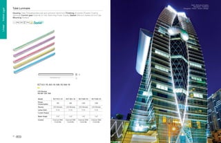 Tube Luminaire
Housing Clear Polycarbonate tube and extrusion aluminium Finishing Anodized (Powder Coating
Optional) Control gear External 24 Vdc Switching Power Supply Gasket Slilcone Gasket at End Cap
Mounting Surface
i
q

h

g

q
l
k

k

k

p

m

l

k

o

m

l

k

n

m

l

k

j

j

Linear . Indoor Light

Park Venture Ecoplex
Bangkok, Thailand
Designer: Vision studio design

SCT 612-1N, 624-1N, 636-1N, 648-1N

LED Mudule
4W 8W 12W 16W
Model
Power
Consumption
Source
Lamp Color
Lumen Output
Beam Angle
Control

10

SCT 612-1N

SCT 624-1N

SCT 636-1N

SCT 648-1N

4W

8W

12W

16W

LED Module

LED Module

LED Module

LED Module

RGB

RGB

RGB

RGB

-

-

-

-

110˚

110˚

110˚

110˚

External DMX
Controller

External DMX
Controller

External DMX
Controller

External DMX
Controller

 