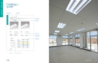 Fluorescent . Indoor Light

Luminaire
Classiﬁcation

Luminaire
Category

Luminaire
speciﬁcation
Particular
symbol

Dimension
Model number
Dimension
or Cut out
Luminaire
Description

Page no.

12

Photometric data

Ticon factory
Chonburi, Thailand

 