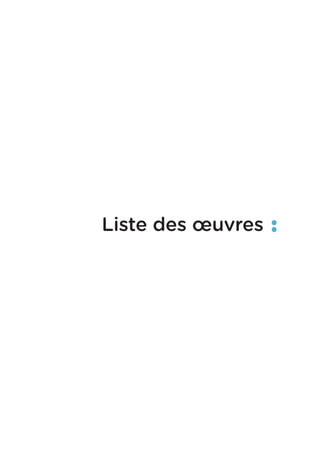 Liste des œuvres
 
