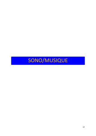 12
SONO/MUSIQUE
 