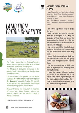Local products of the french region Poitou-Charentes