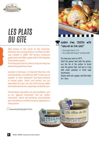Local products of the french region Poitou-Charentes