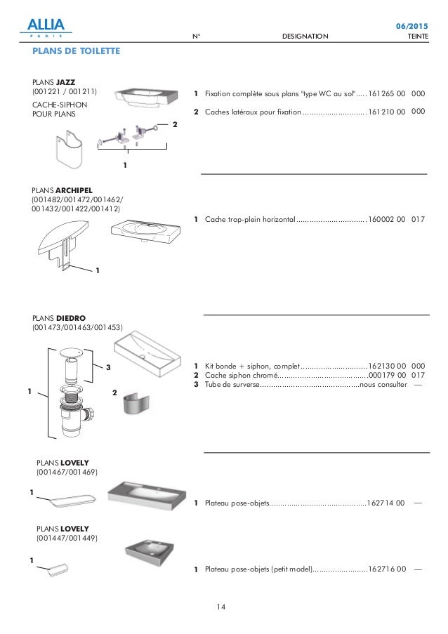 catalogue pièces détachées n2 : lavabos, bidets, éviers, robinetterie…
