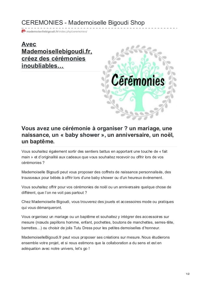 Catalogue Naissance 18 Mademoiselle Bigoudi