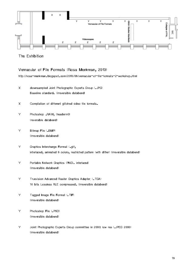 catalogue of tipping point of failure exhibition by rosa menkman exhibition format