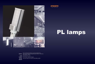 Catalogue PL lamps enkonn