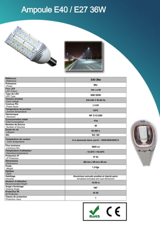 Catalogue SED 2013 : Les LED génériques