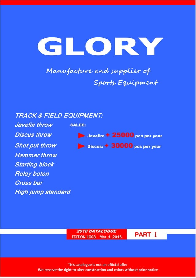 2016 Catalogue track and field PDF