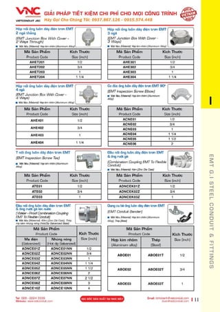CATALOGUE VIETCONDUIT JSC - VNC 2026 Steel Conduit EMT IMC RSC ...