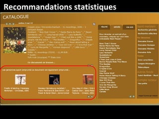 Recommandations statistiques
 