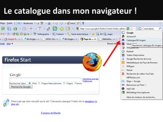 Le catalogue dans mon navigateur !
 