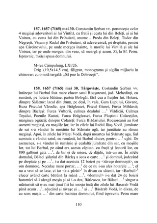 Catalogul documentelor Tarii Romanesti (1657 1659)
