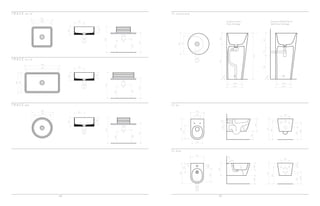 720
870
600
540
380
350
150
190
120
100
ø45
ø75
380
620
650
350
120
190
90
718
870
600
540
100
ø45
ø75
180
150
200
718
870
600
540
400
370
100
ø45
ø75
220
280170450
900
420
310
ø310
ø250
ø310
ø250
ø45
ø75
680
40
40
180
320
220
355
410
280
130
55
100
270
320
540
350
150
320
200
150
410
285
350
540
75
240
150
105
130
Ø35
350
ø45
ø75
ø35
75
180
100
90
T R A C E 38 x 38 I L Freestanding
T R A C E 65 x 38
T R A C E Ø40 I L Wc
I L Bidet
Scarico a Terra
Floor Drainage
Scarico a Parete/Terra
Wall/Floor Drainage
127126
 