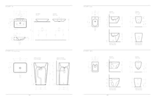 140
500
395
870
750
830
600
540
600
540
283
120
40
225
70 60
260
100 100
40
720
530
Ø35
ø45
ø75
85
60
550
480
420
350
870
120750
255170445
ø45
ø75
350
250
40
40
S TA R T 4
S TA R T 5 Freestanding
Appoggio
Sit-on
Sospeso
Wall-hung
40100
100 100
Scarico a Terra
Floor Drainage
Scarico a Parete
Wall/Floor Drainage
365
325
360
540
380
310
Ø35
80170
32090
210150
200
150
320
410
180
215150
410
ø45
ø75
100100
100
100
90
40
540
340
360
270
32090
55100
180
320
220
355
410
55100
410
355
180
140
40
S TA R T Bidet
S TA R T W c
Sospeso
Wall-hung
Sospeso
Wall-hung
Sospeso
Wall-hung
Sospeso
Wall-hung
Scarico a Terra
Floor Mounted
Scarico a Terra
Floor Mounted
Scarico a Terra
Floor Mounted
Scarico a Terra
Floor Mounted
135134
 