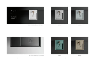 MATT BLACK • AVAILABLE ALSO IN GLOSSY BLACK BASENTO
GLOSSY WHITE • AVAILABLE ALSO IN MATT WHITE
LAGUNA
C U T
•
Available
Colors
TEMPESTANUVOLA
1716
 