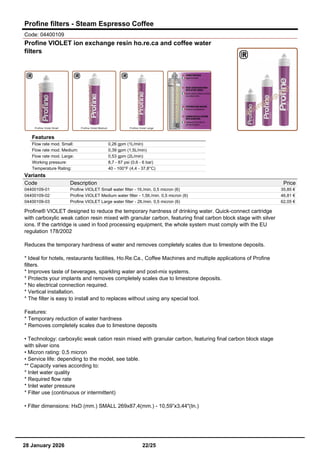 Water filters Profine catalog | PDF