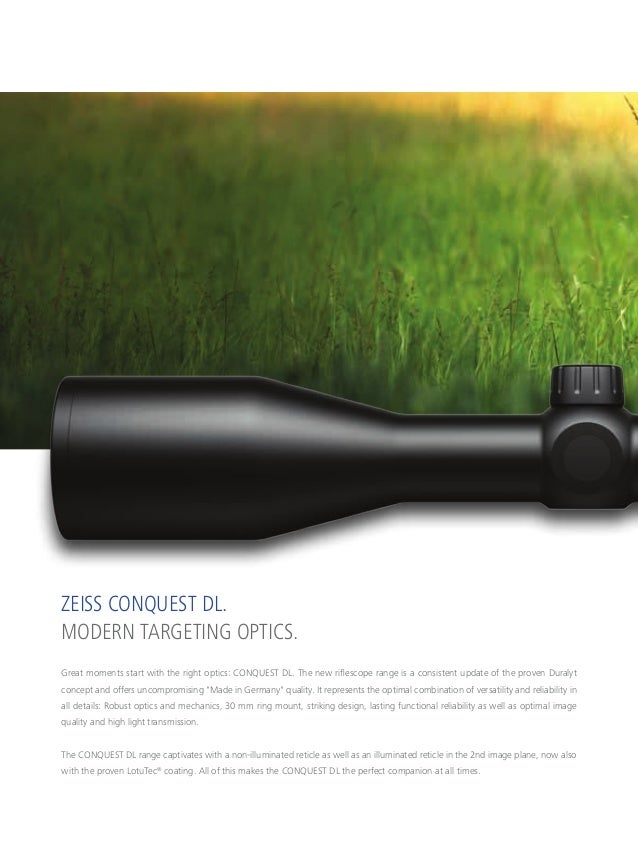 Catalog ZEISS Conquest DL Rifle Scope Optics Trade 2014