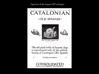 Page four of the August 1927 catalogue.
 