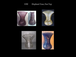 1190 Elephant Vase, Fan Top
 