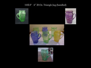 1102-P 6” 20 Oz. Triangle Jug (handled)
 