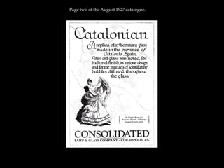 Page two of the August 1927 catalogue.
 